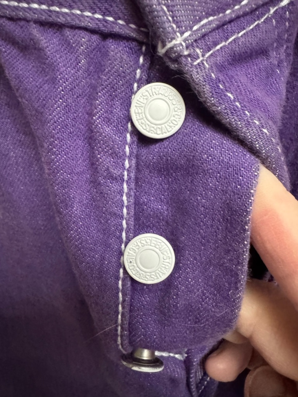 Levi's Men’s 501 Original Fit Purple Jeans - Picture 13 of 14